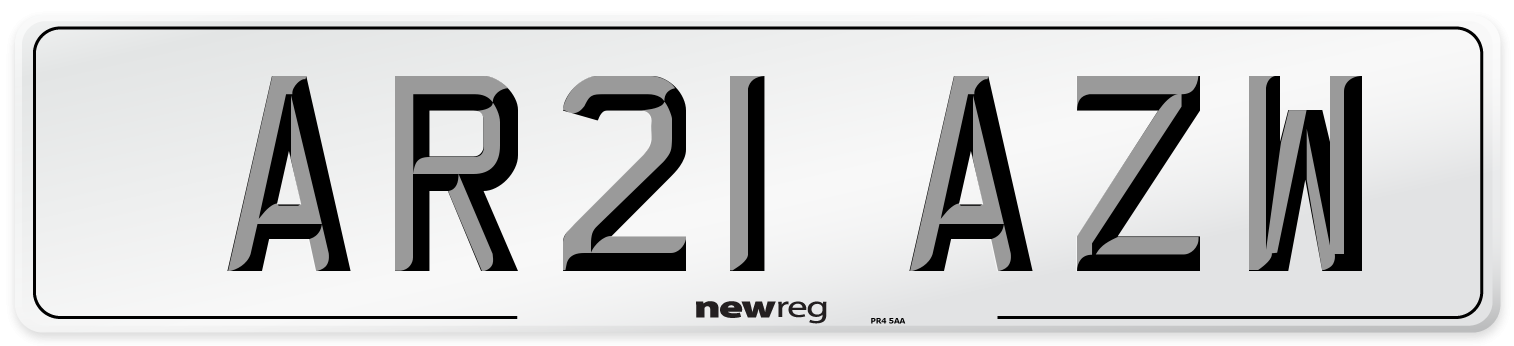 AR21 AZW Number Plate from New Reg